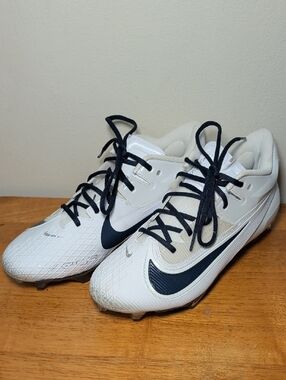 Nike Vapor Edge Elite 360 2 Men's Football Cleats White Navy Men's Size 10W